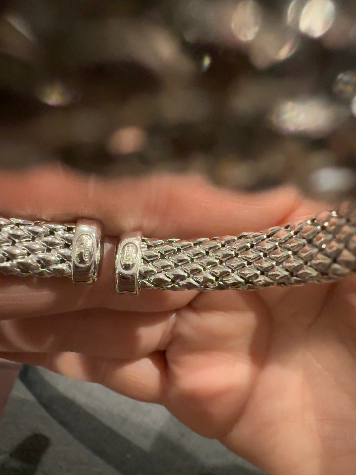 925 sterling silver, made in Italy woven cuff bracelet