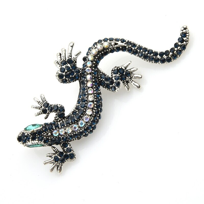 Wholesale Rhinestone Chameleon Brooch Lizard Pin Office Party Gifts Hot Sale