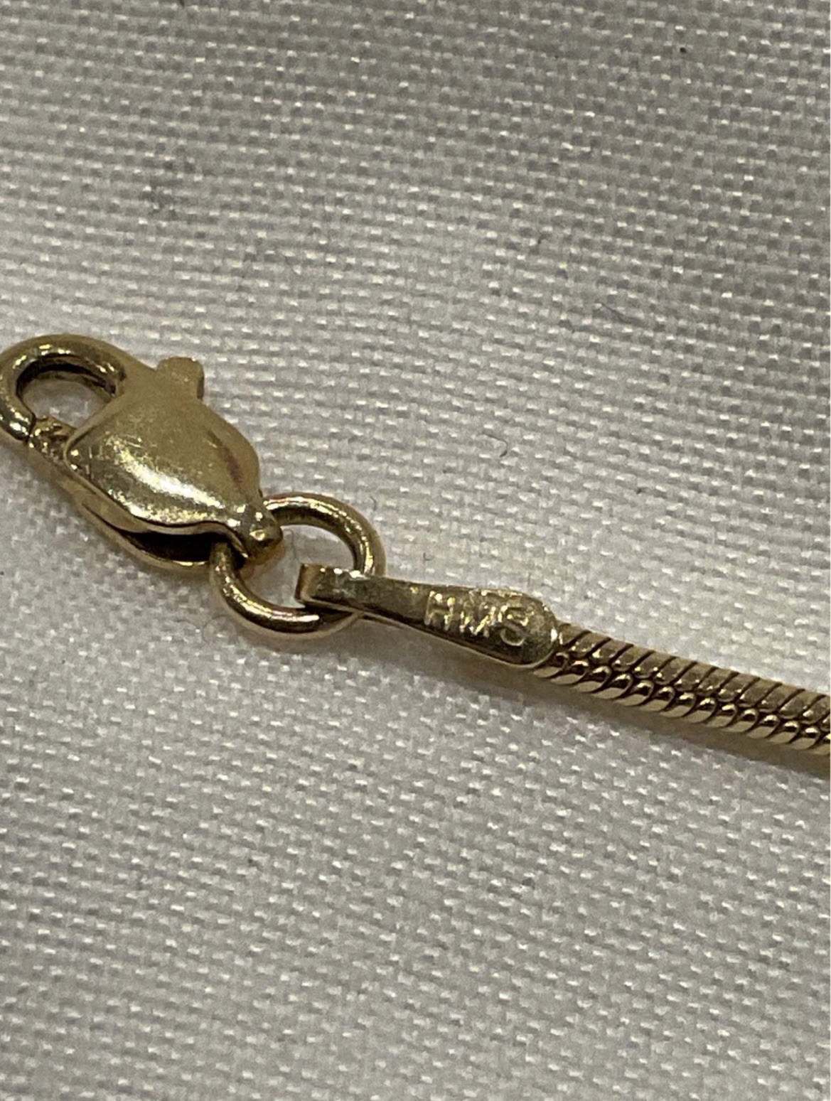 14K Solid Yellow Gold Snake Chain 7.8 Grams 20 Inches 2mm Wide