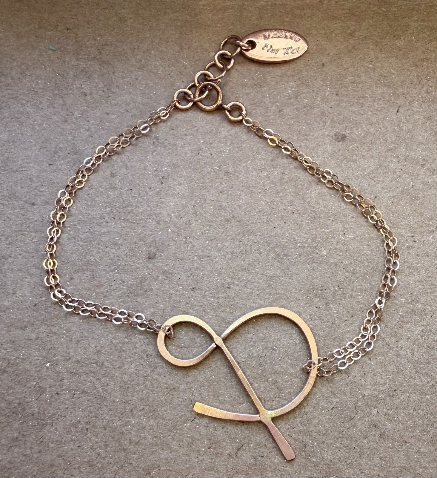 Ampersand Bracelet, Made & Sold On Etsy By Make Pie Not War. Dainty & Lovely