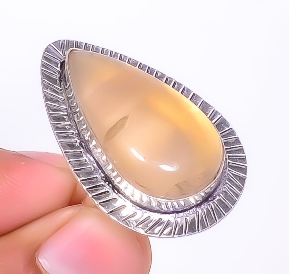 Triplet Fire Opal Gemstone 925 Silver Plated Ring s.8 TR787-4