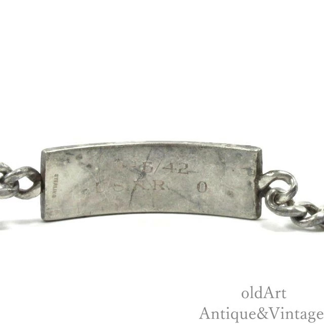 1942 WW2 USNR American Navy Vintage ID Military Bracelet [SILVER925] [19.5cm]