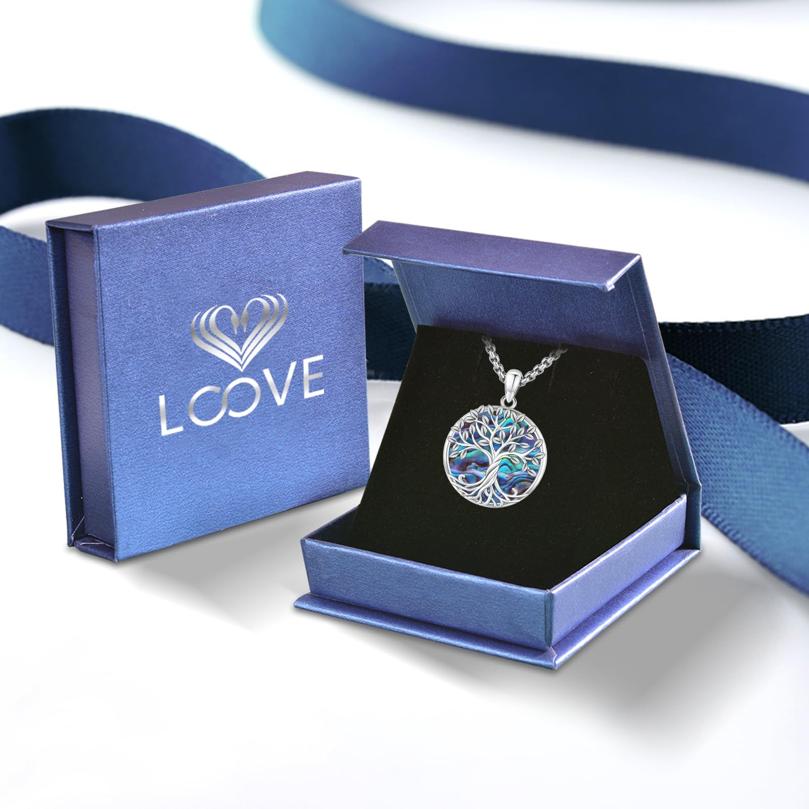 LOOVE Tree of Life Necklace for Women Sterling Silver Family Tree Necklace Ce…