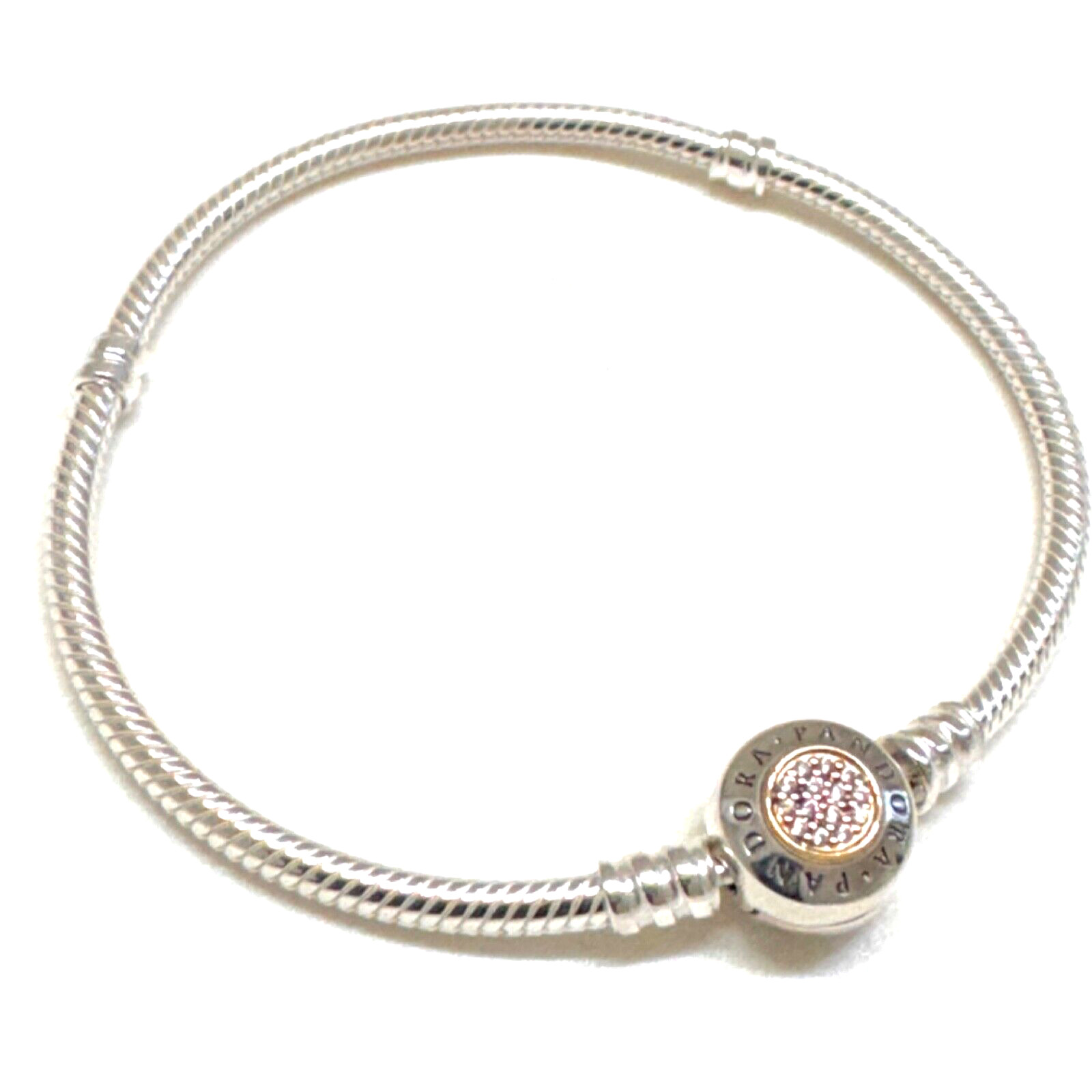 PANDORA Moments Two-Tone Bracelet with Signature Clasp – 590741CZ