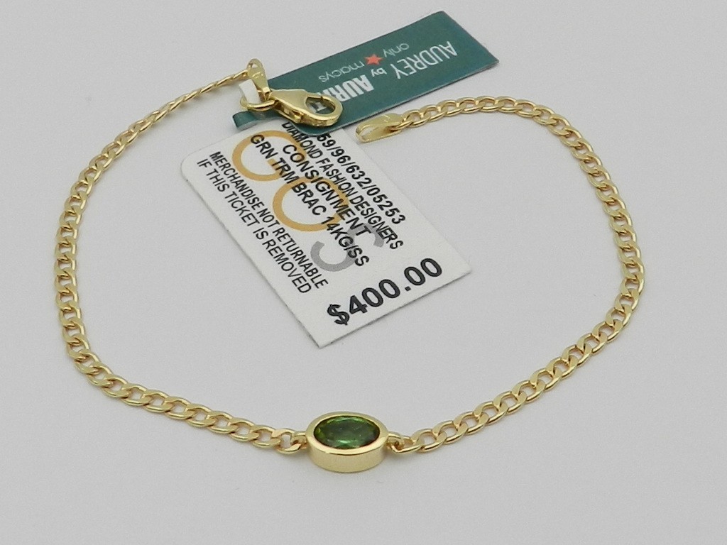 Audrey by Aurate Green Tourmaline Link Bracelet (1/2 ct. t.w.) Gold over Silver