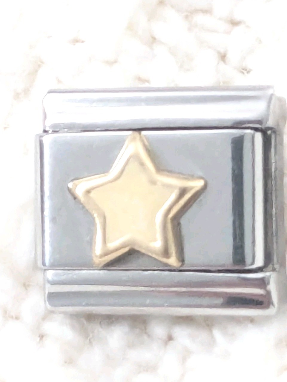 Authentic Zoppini Italian Charm Yellow Star Spacer Classic 9mm Link A196