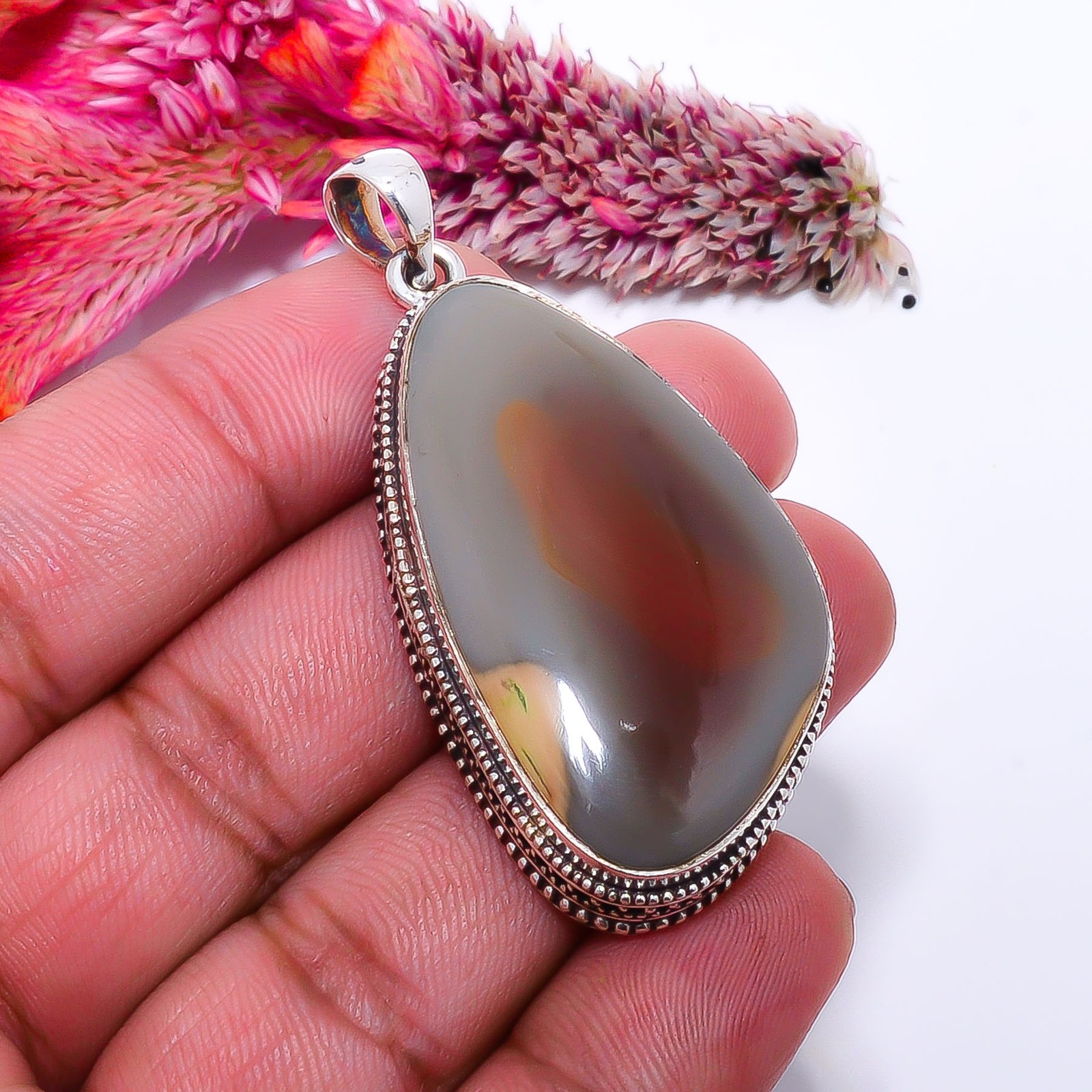 Royal Imperial Jasper fine Art 925 Sterling Silver Pendant 2.18″ P65
