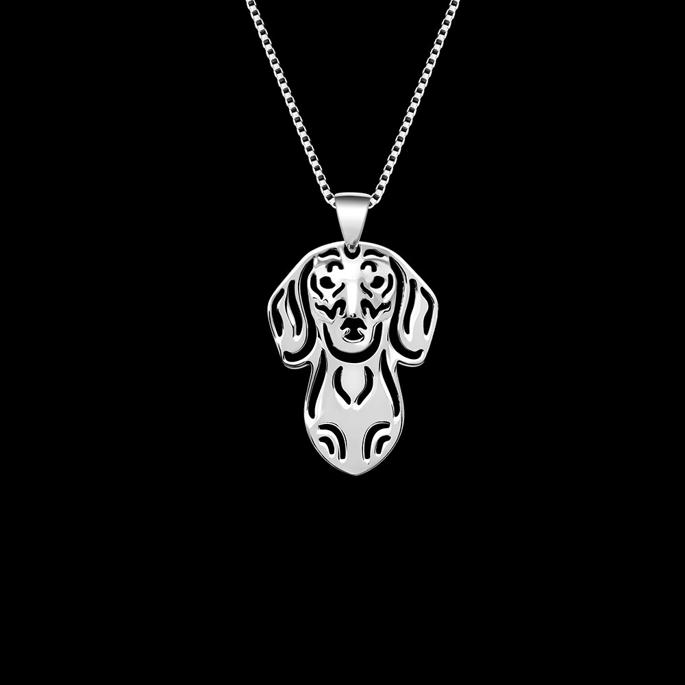 Dachshund Dog Sterling Silver Earrings Necklace Set Women Ginger Lyne Collection