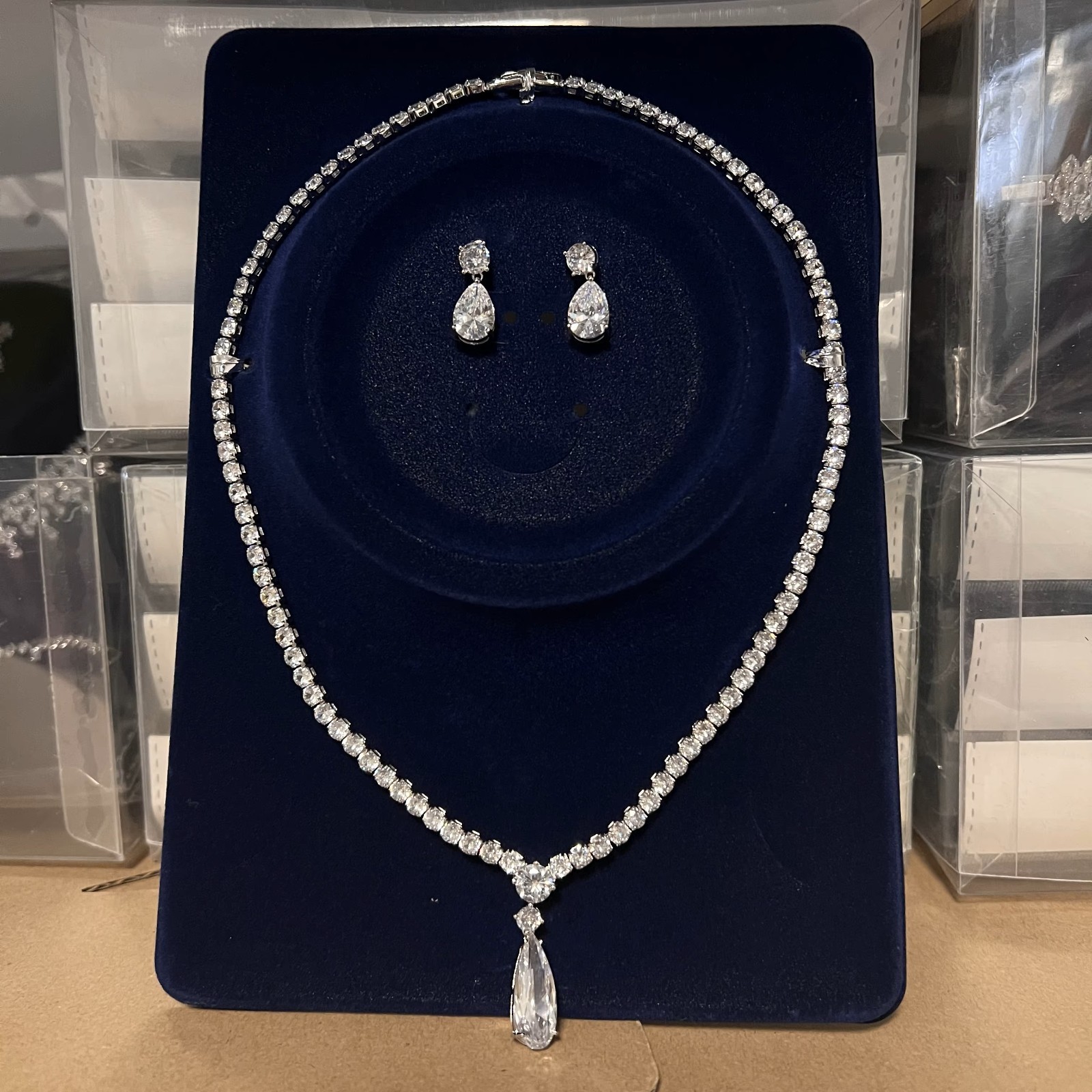 Simple 3A Zircon Drop Shape Women High Quality Party Bridal Wedding Jewelry