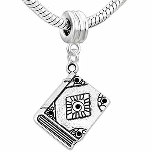 Diary Book Charm Dangle European Bead Compatible for Most European Snake Chain B