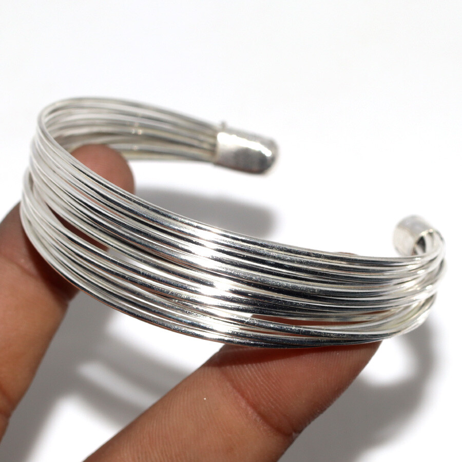 Oversized Rounded Hoops Bangle Adjustable Jewelry Gift For Her GW