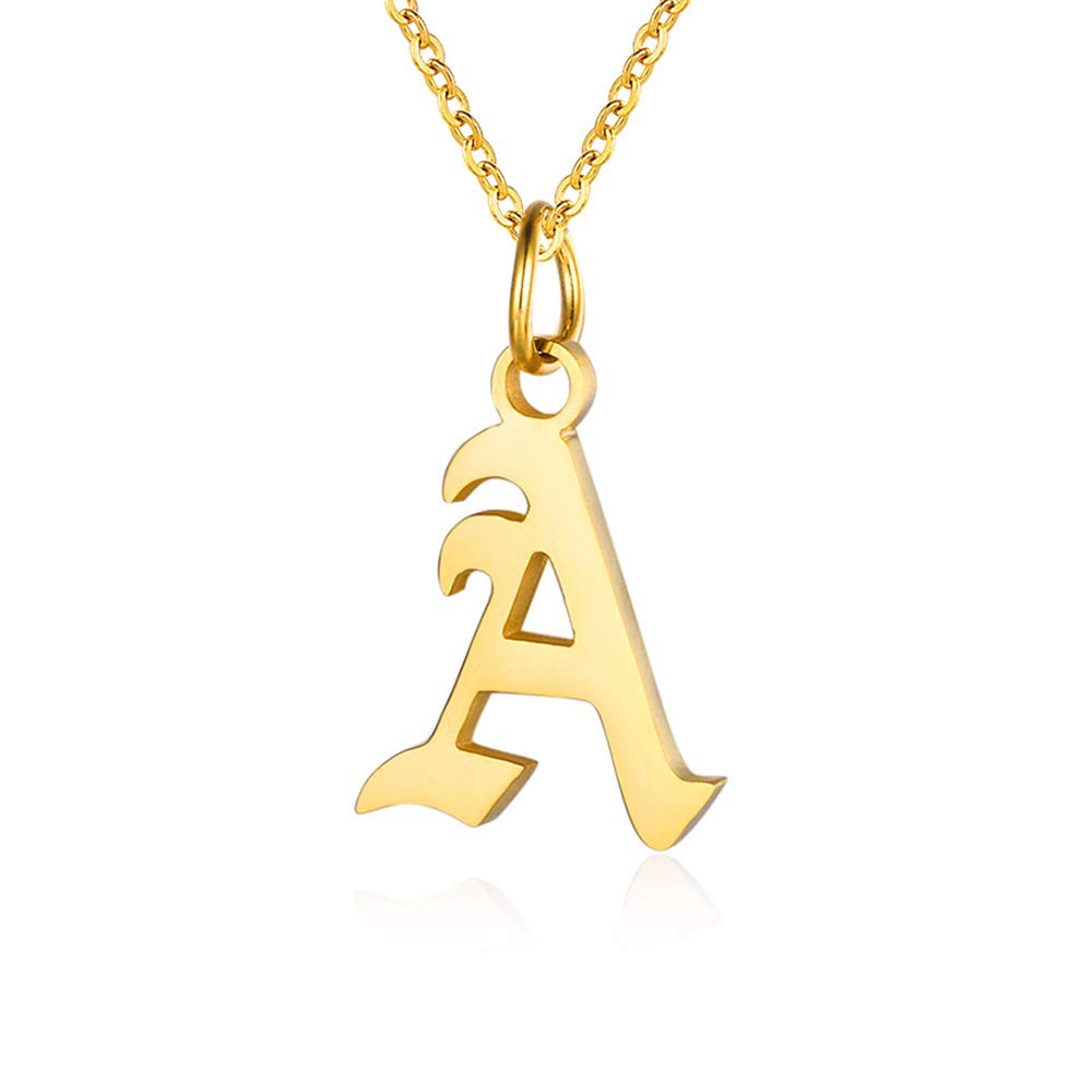 Letter Necklaces for Women Personalized Necklaces 18K Gold Plated Initial Pen…