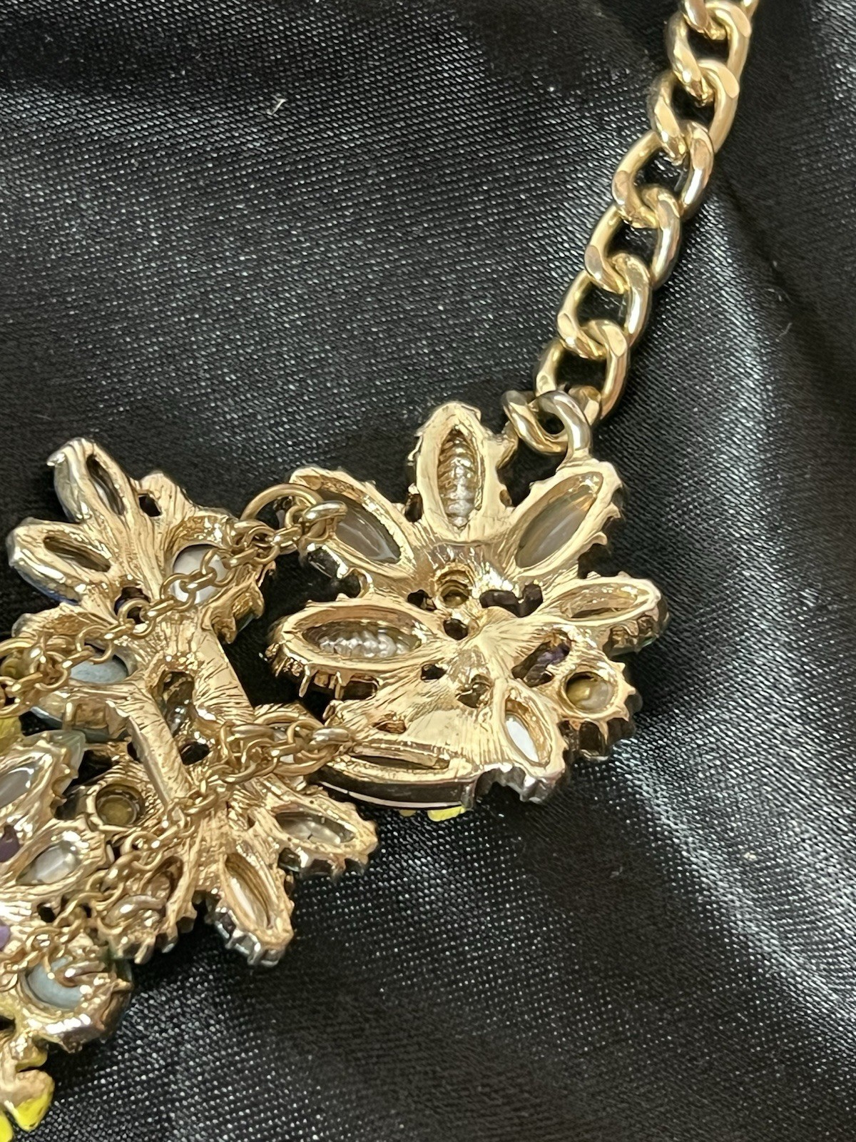 Betsey Johnson Spring Ahead Hummingbird statement necklace — circa 2011