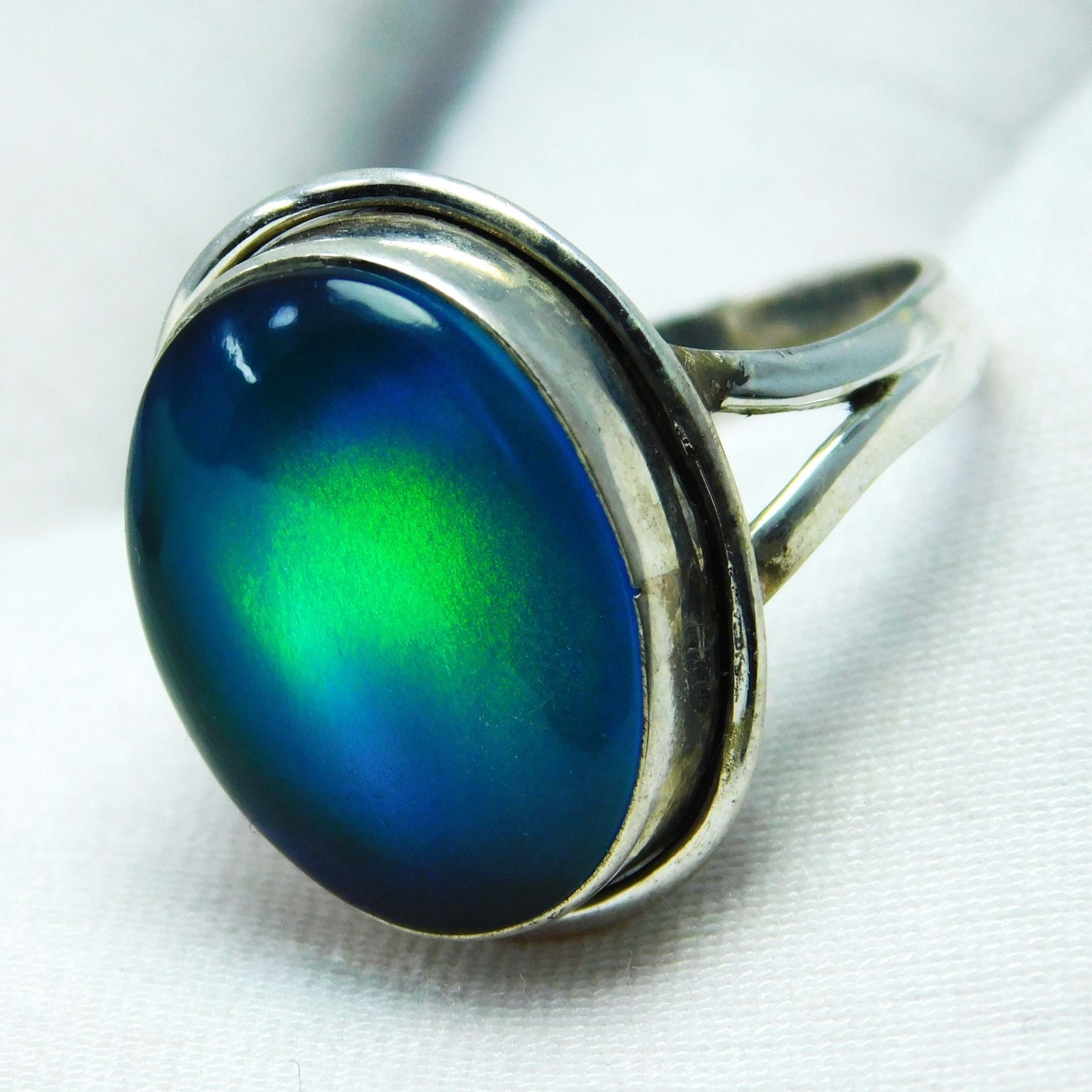 Natural Aurora Opal 16x12mm 925 Sterling Silver Ring Fine Jewelry Gift for Self