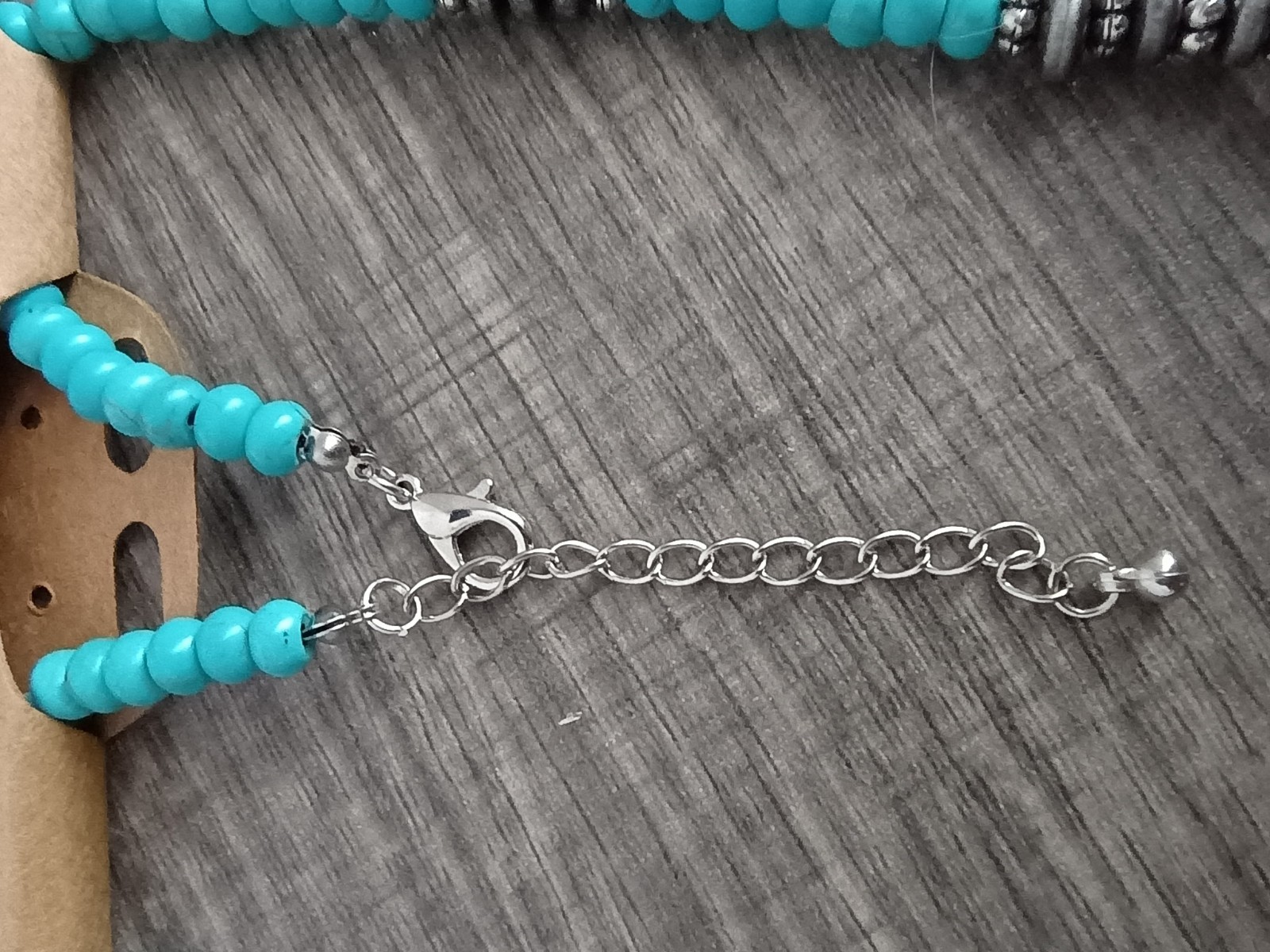 Rustic Couture Turquoise-like necklace pendent Western Core Cowgirl Boho NWT