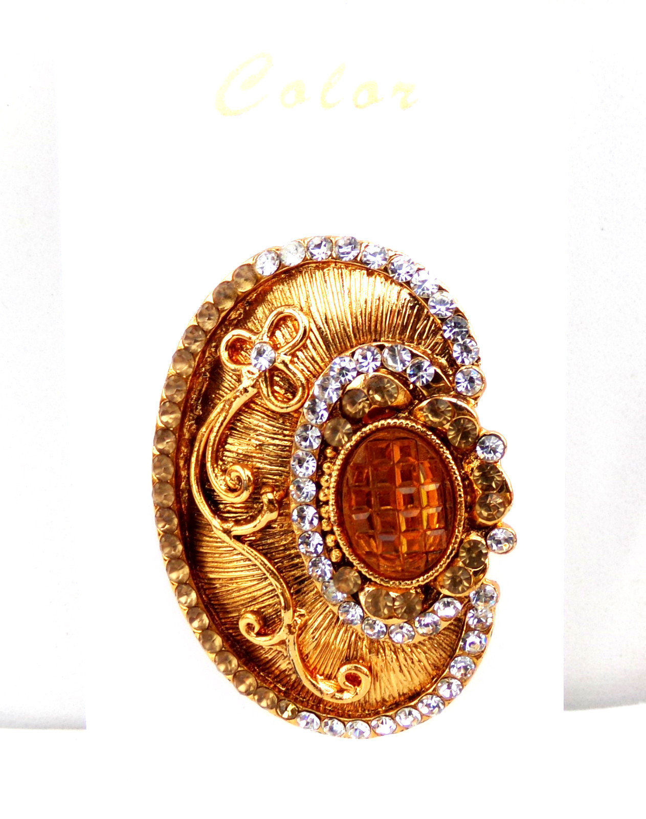 Indian saree Pin Brooch Bollywood Jewelry Gold Tone Party Wear Brooches Pin Bc3
