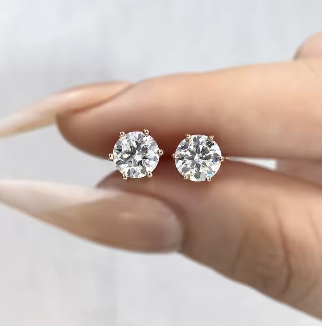 Exquisite 6 mm Diamond Cut Earring Pair Silver-Plated Will Enhance Many Outfits