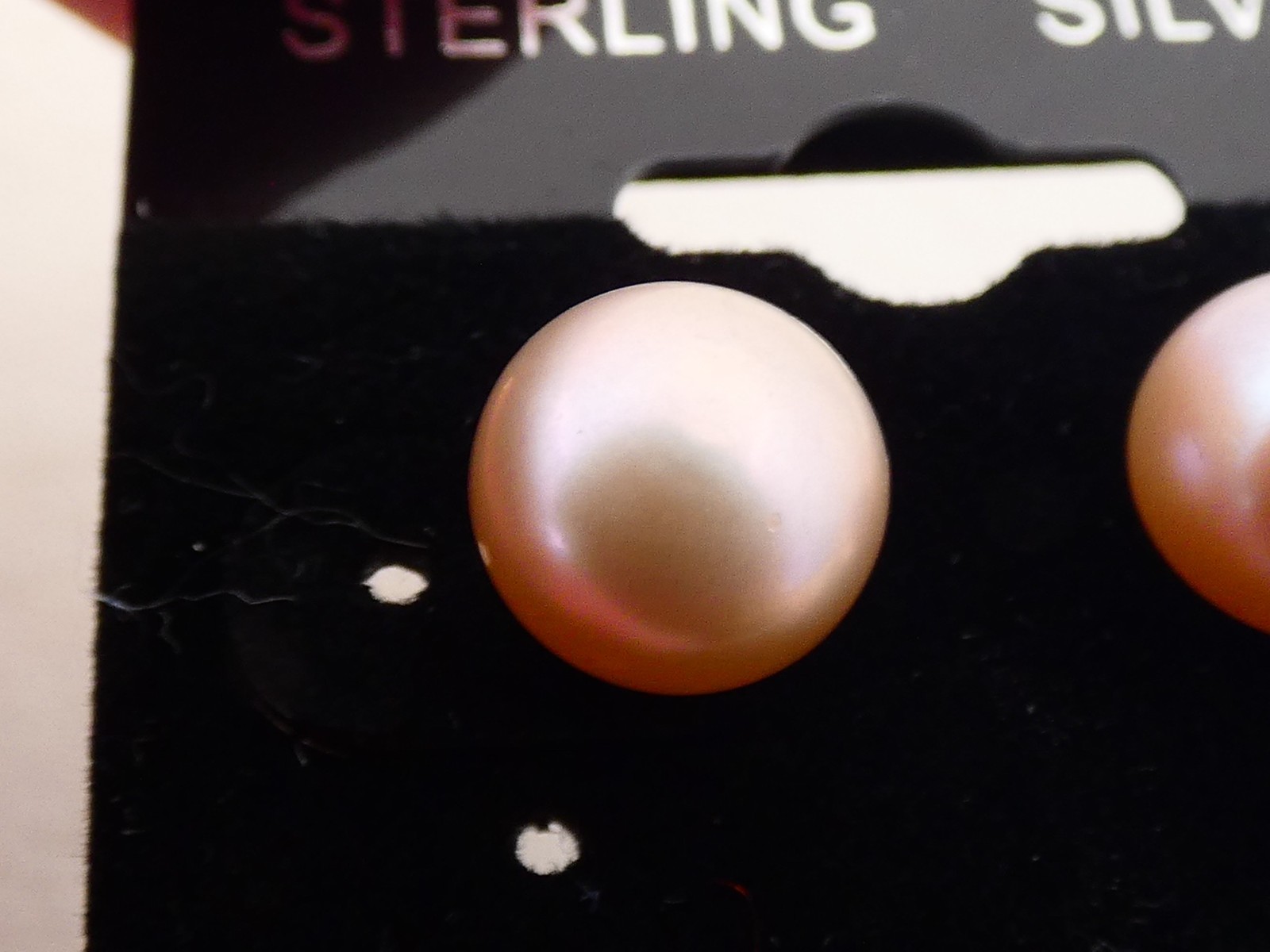 Estate Sterling Silver 8.5mm Pearl Stud Earrings SD-18