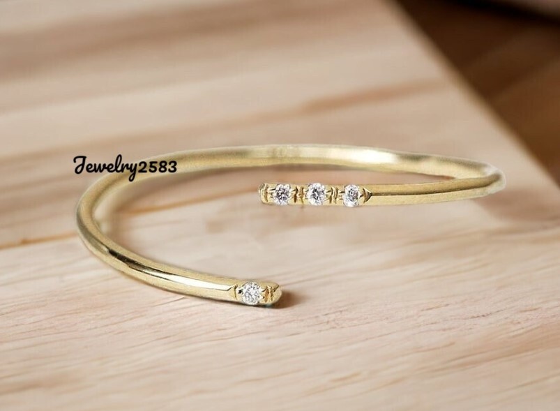 Dainty Solid Metal With Simulated Diamond Adjustable Women’s Toe Ring 925 Silver