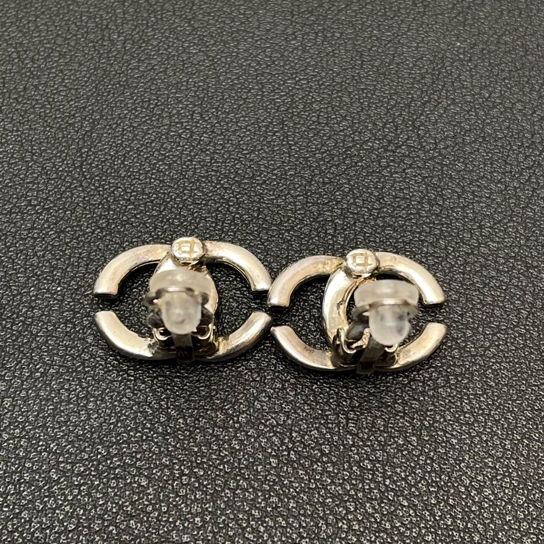 Chanel Coco Mark Earrings 01P Silver Twist Icon Coco Women’s Jewelry Accessories