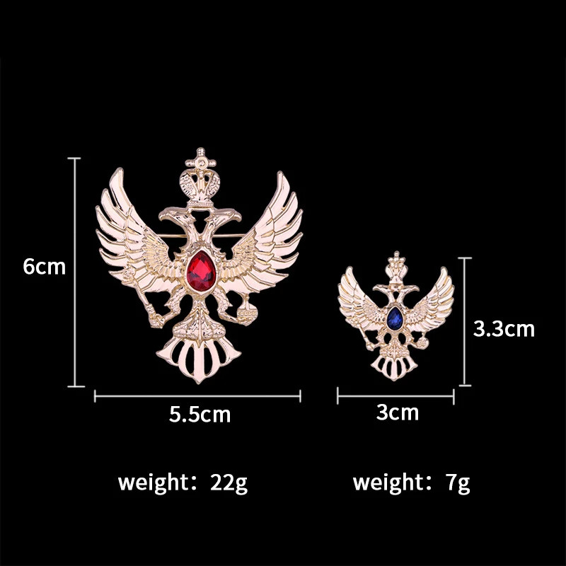 Crystal Eagle Brooches – Men’s Suit Coat Badge Corsage Collar Pin Vintage Brooch
