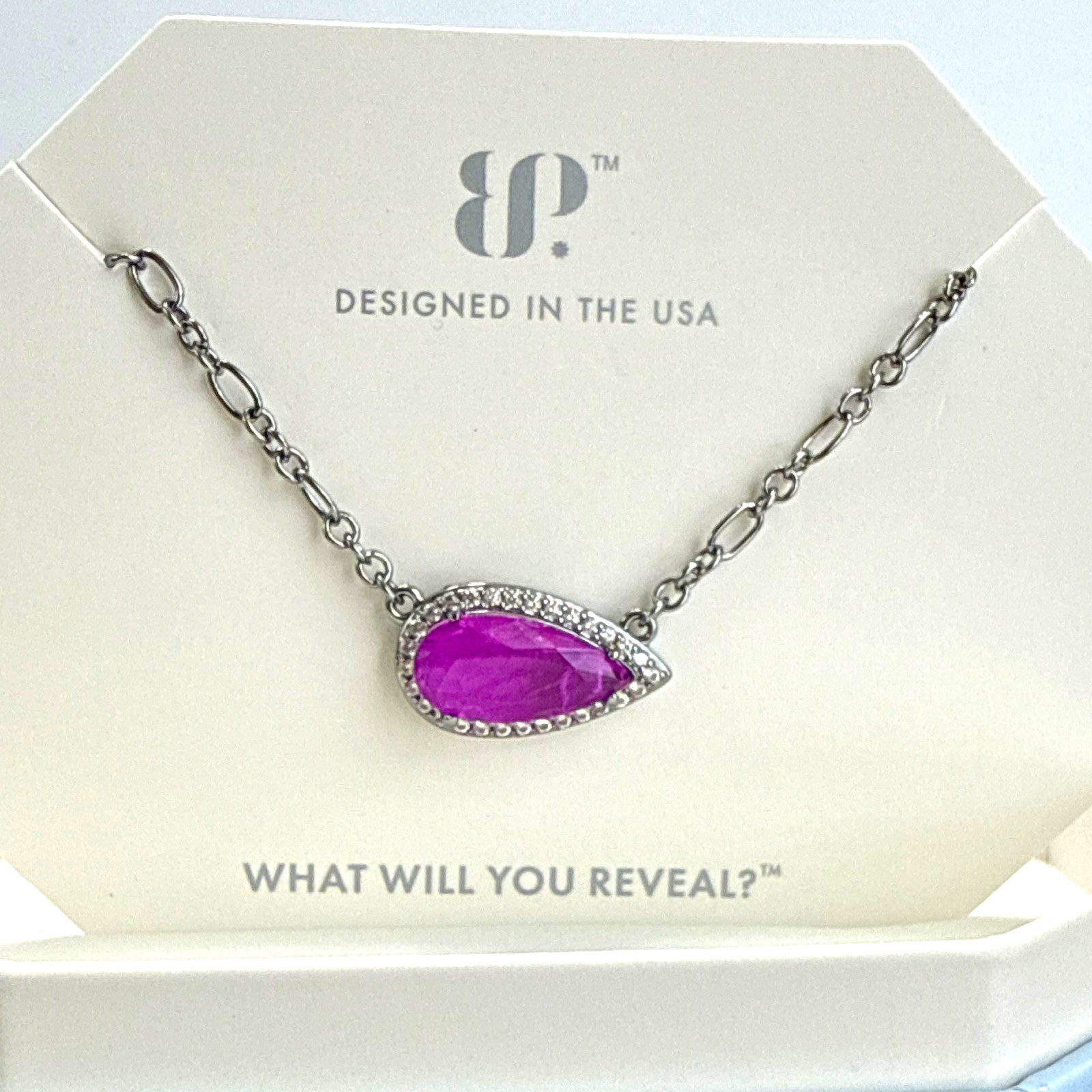 Bomb Party Nexklace (NK80347) – Where it Lands – lab created purple fluorite