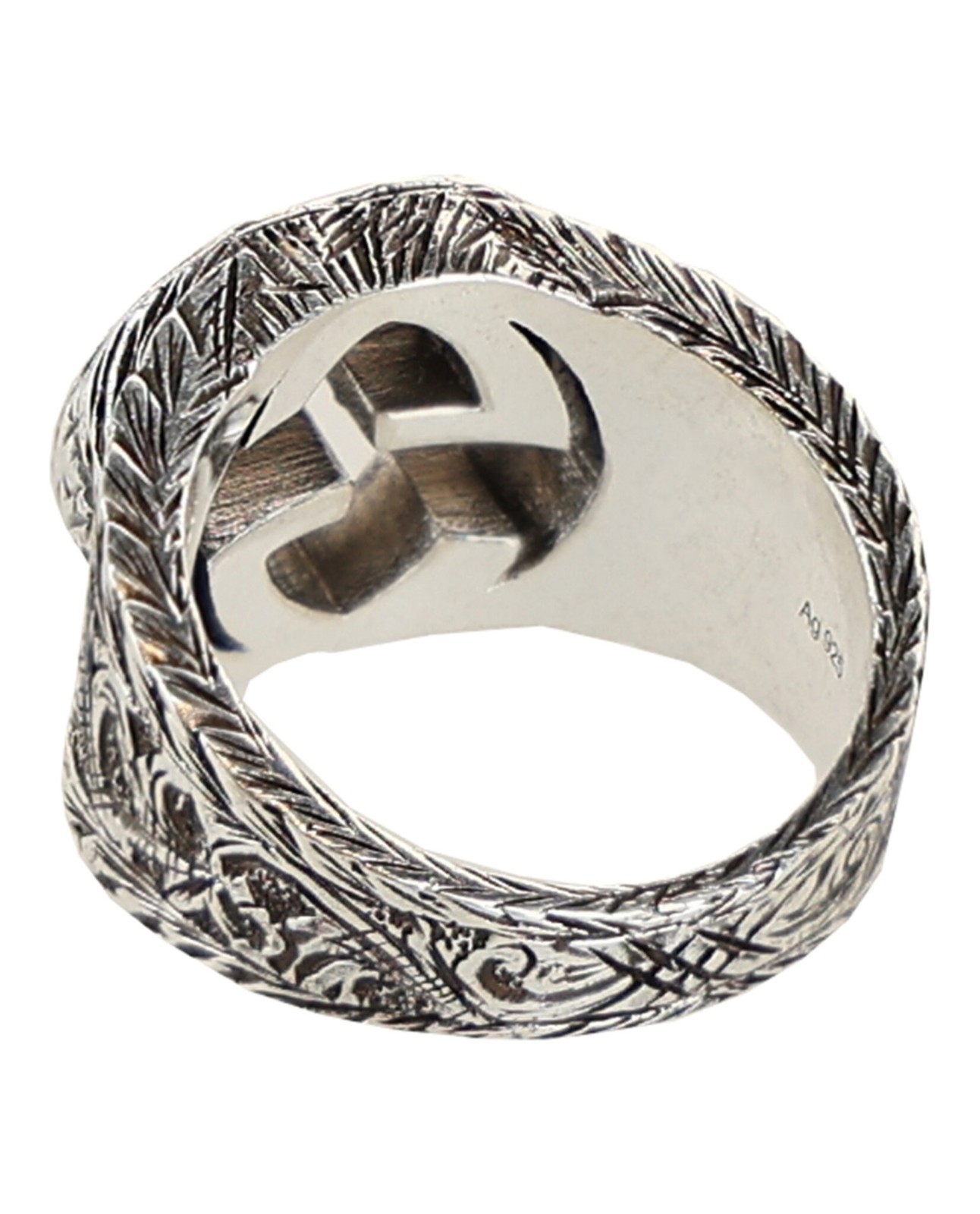 Gucci Unisex-Adult Interlocking G Paisley Silver Ring