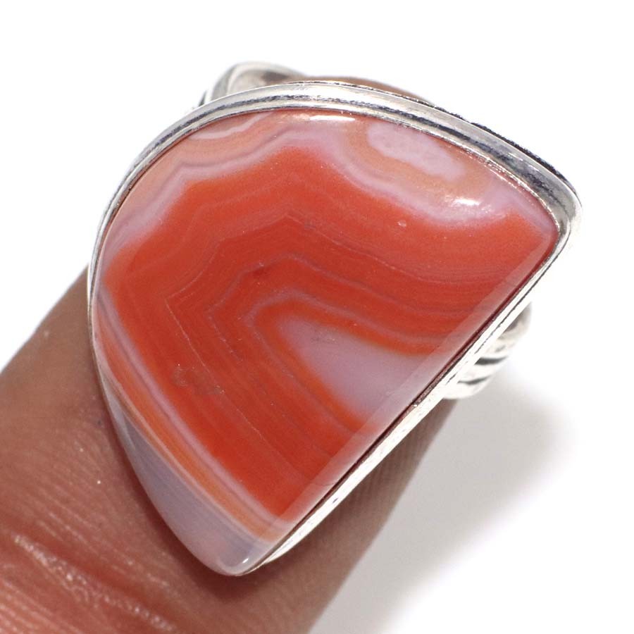 925 Silver Plated Sardonyx Ring US 7 Under 20 Dollar Gift Most Beautiful GW