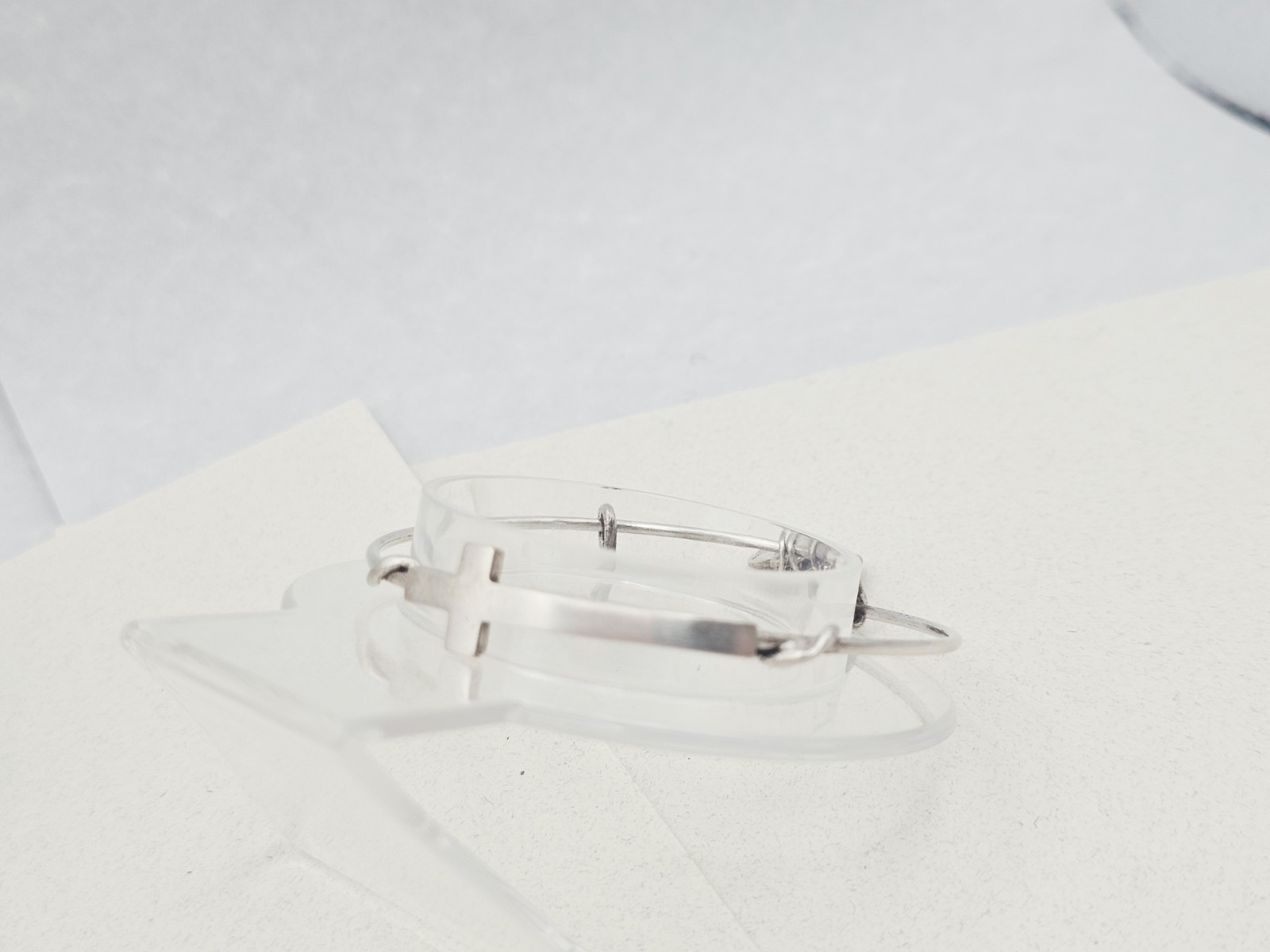 ALEX & ANI Spiritual Armor Cross Charm Bangle Wrap Bracelet Silver ✨️🎁