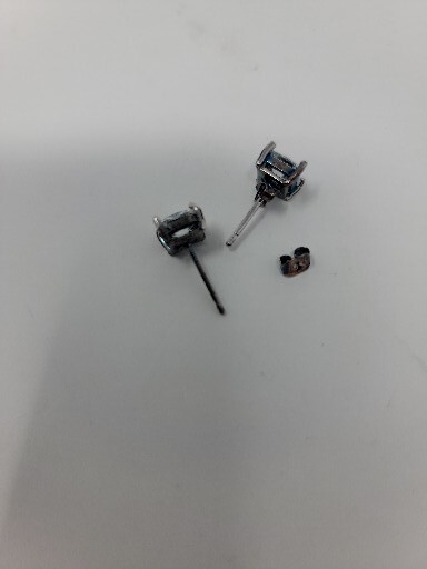 Luvami Stud Earrings Cubic Zirconia Square With Regular Backing