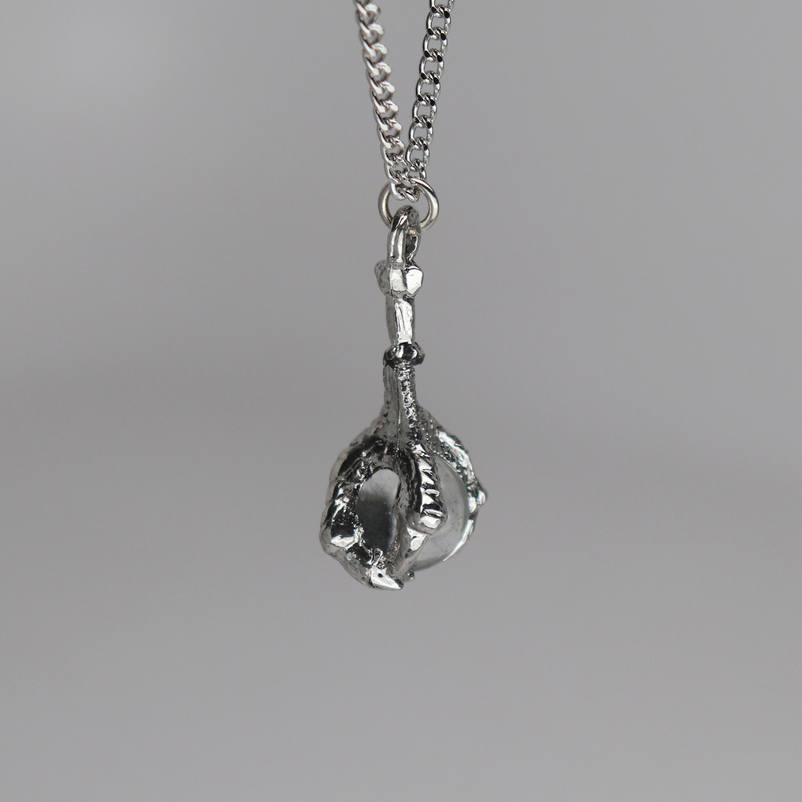 Gothic Dragon Claw Crystal Ball Medieval Renaissance Pendant Necklace NK-552