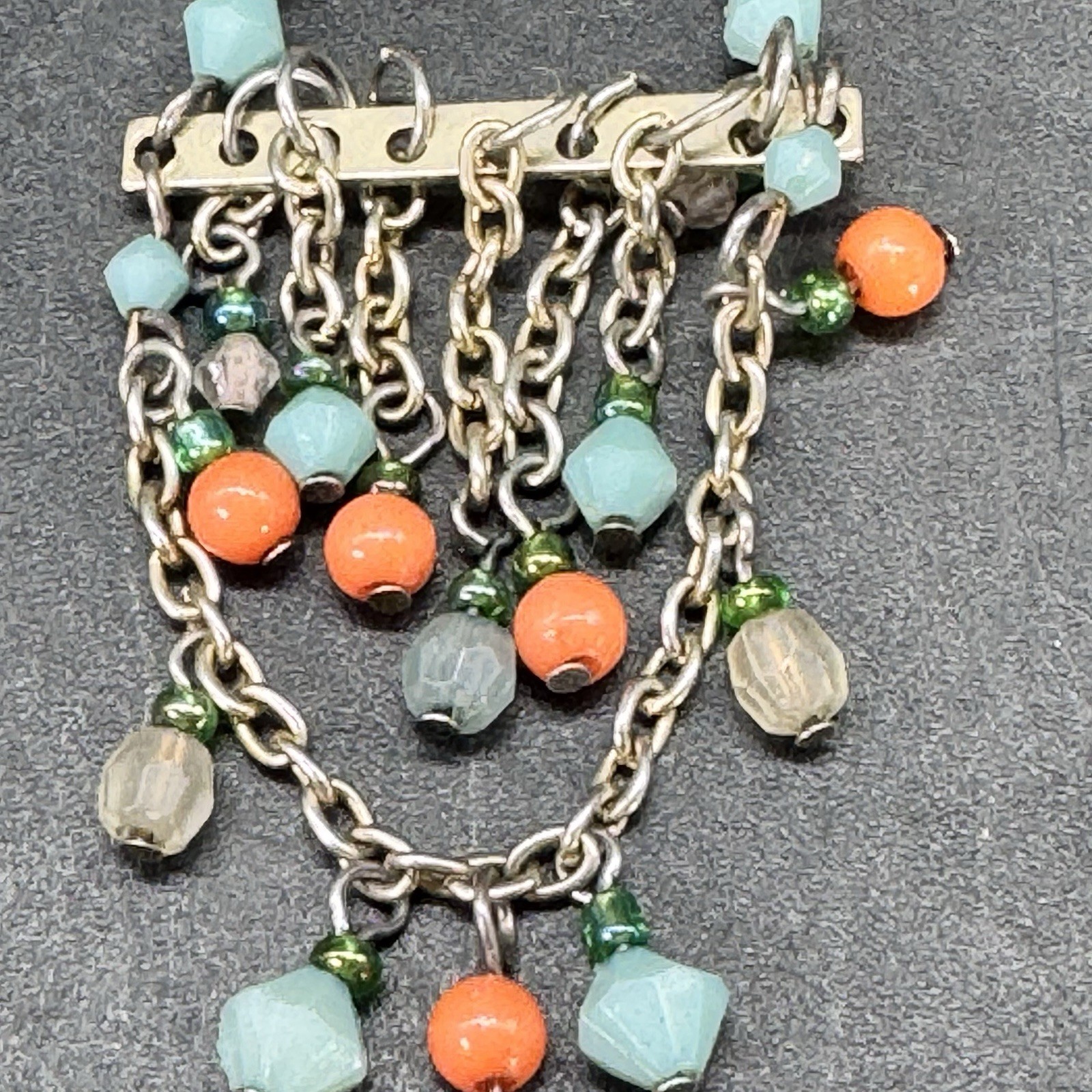 Boho Chandelier Hook Earrings Ornate Glassy Beaded Cascade Costume Jewelry