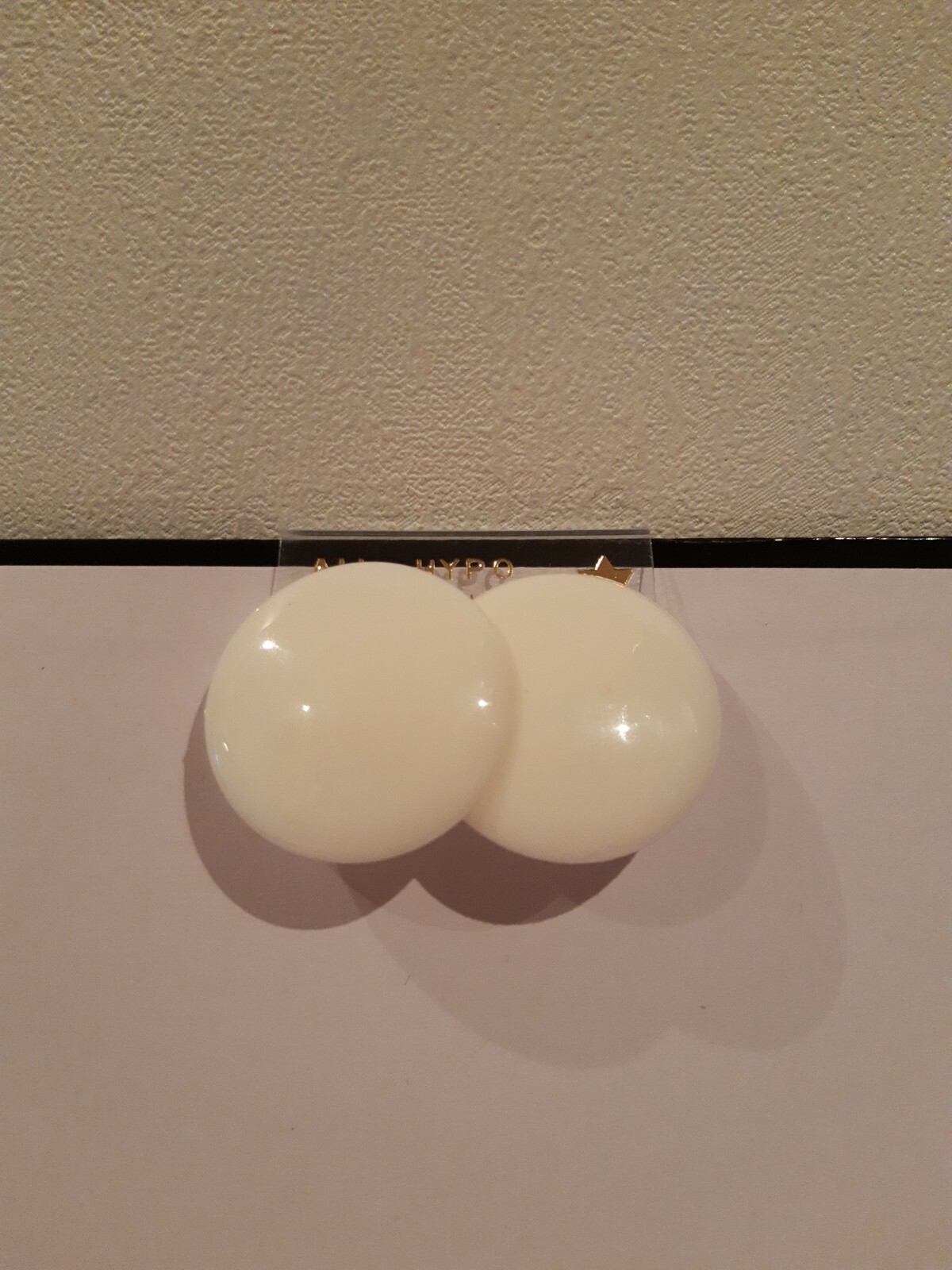 White/cream Large Round Nylon Clip On Earrings.(11) Hypoallergenic. New.