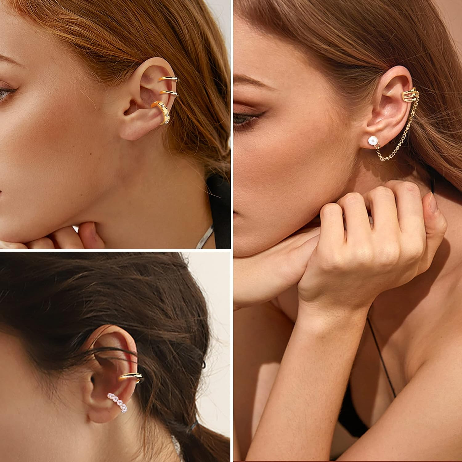 Ear Cuff Helix Cartilage Clip on Earrings Ear Cartilage Clip on Wrap Earrings Ea
