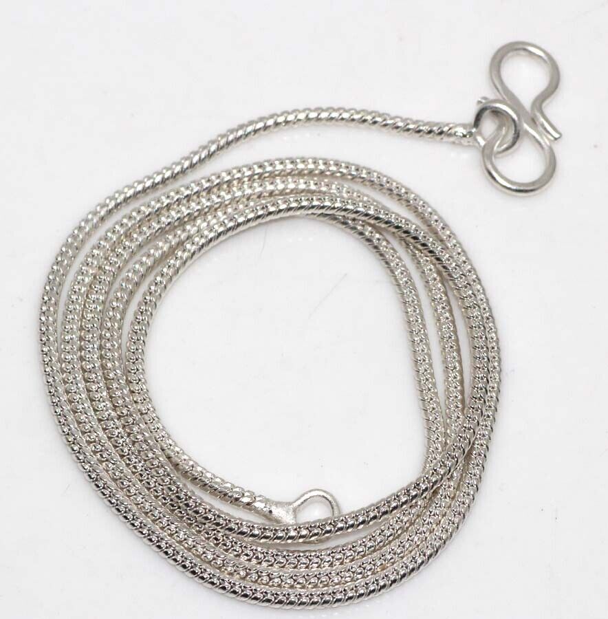 3 Pcs Lot Plain Silver Snake Chain Set 925 Silver Plated Necklace 16-18-22″