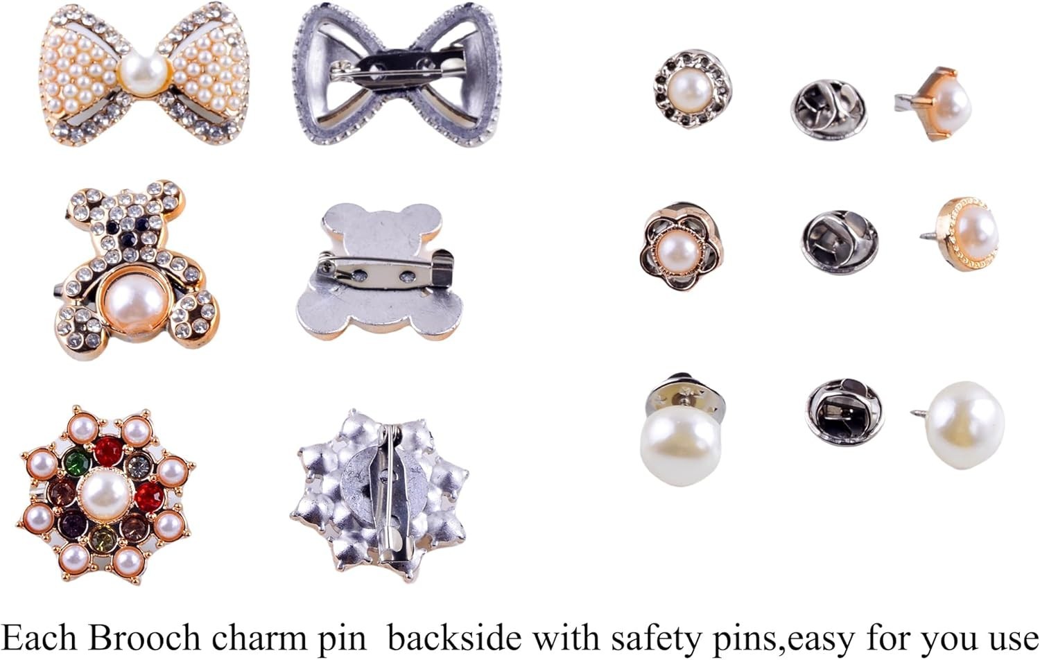 55 Broche Para Ropa Dijes Para Calcetines,Broches Y Alfileres Para Mujer,Dijes