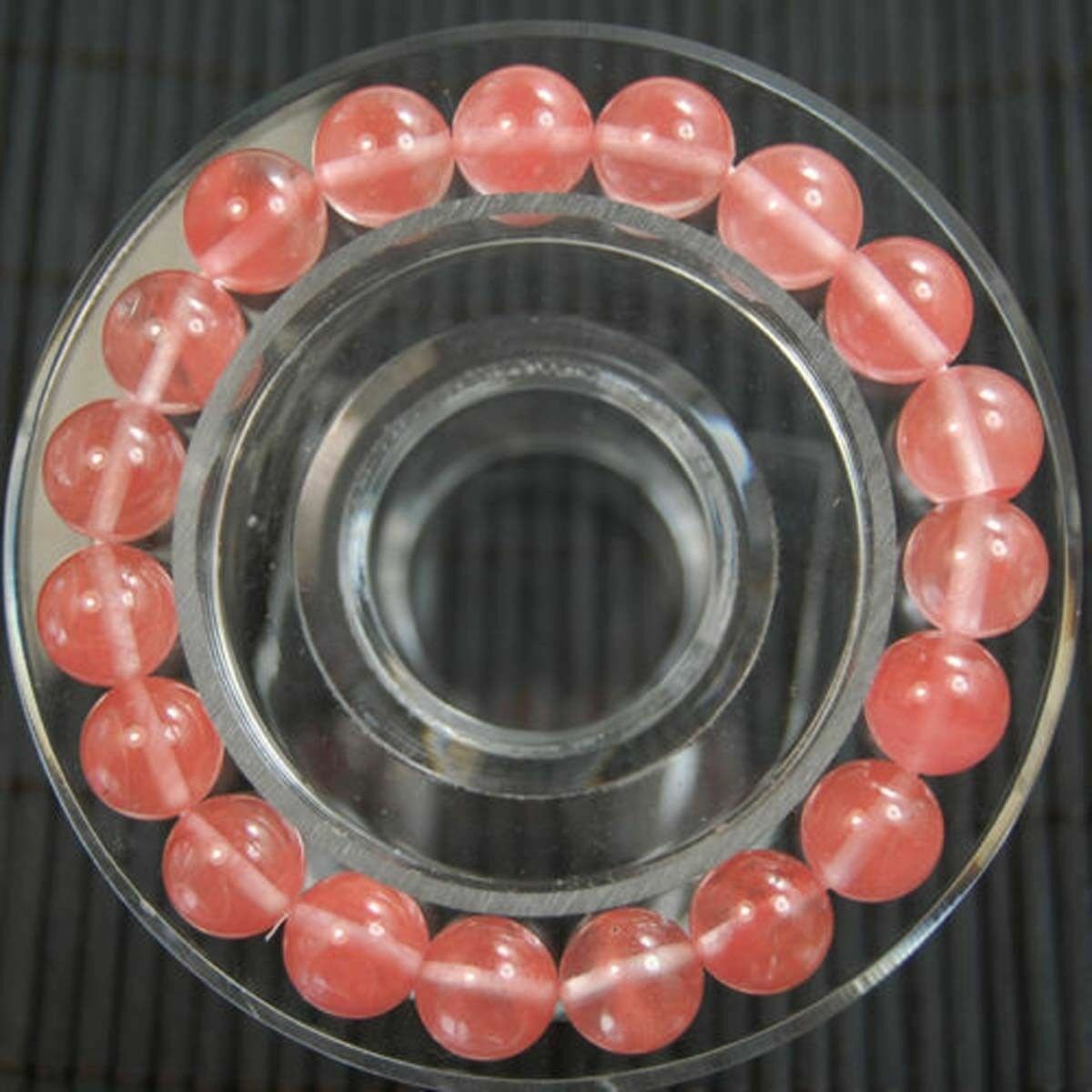 8mm 10mm 12mm Natural stretched Round Gemstone Bracelet Wholesale 7.5″
