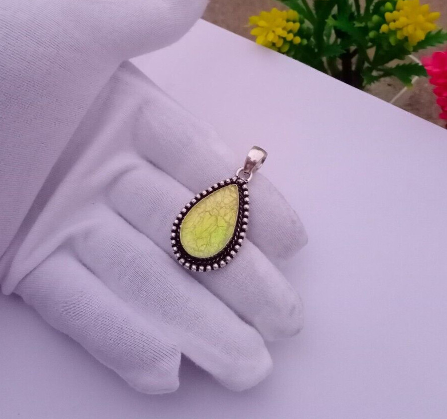 Beautiful Opal Pendant, silver plated pendant Dainty pendant | Pendant Jewelry