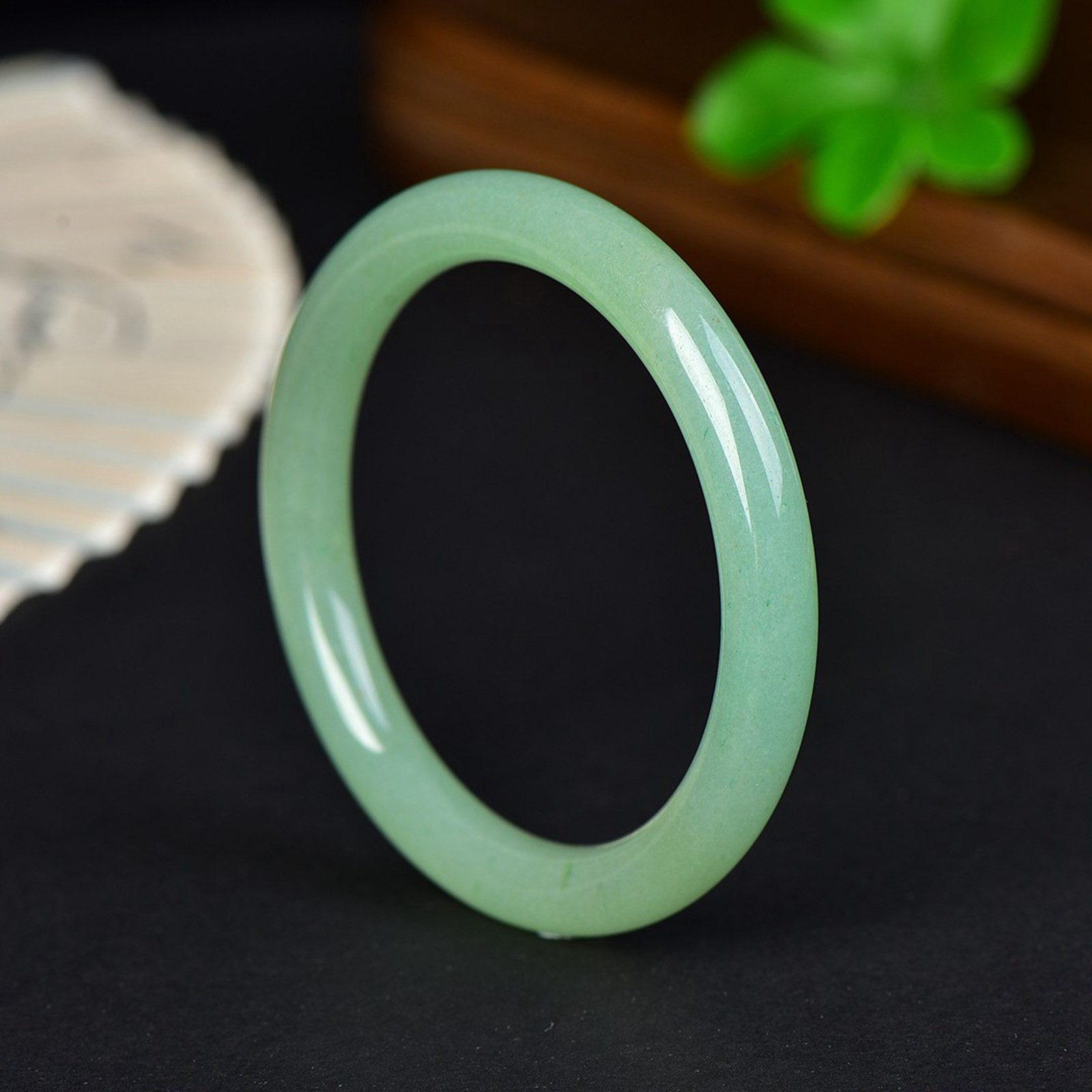 Chinese Natural Dongling Jade Handmade Bracelet Jade Bangle Size 52~62mm