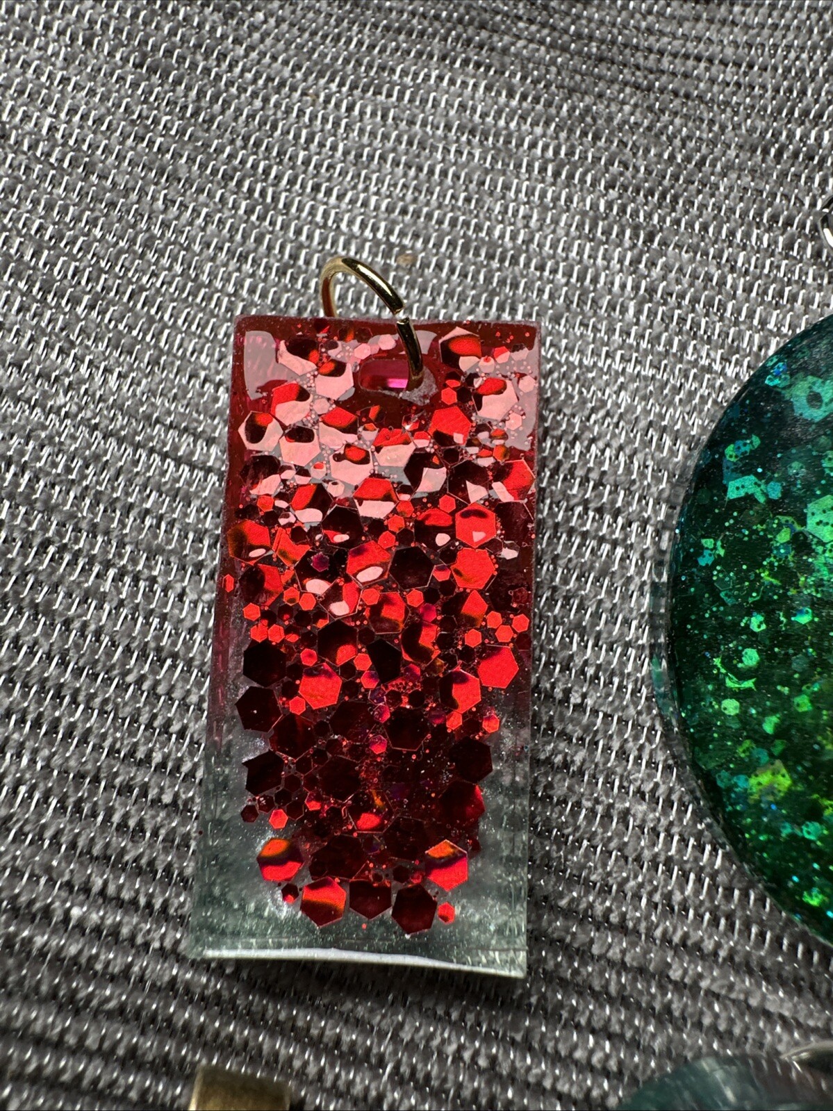 4 Pendant Necklaces New Assorted Glass Resin Mixed Media Handmade 5403 W