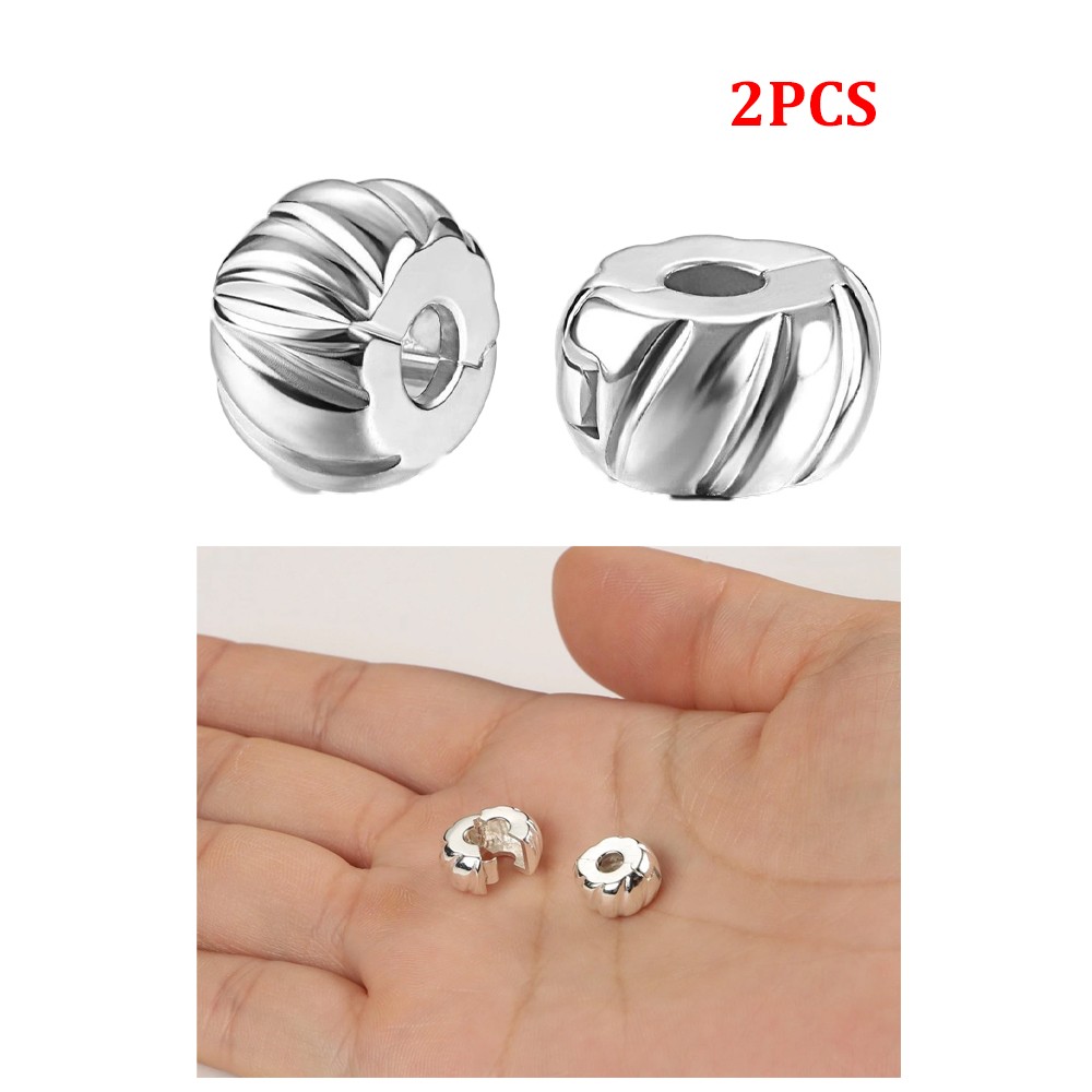 Clip Lock Spacer Stopper Charm Bead Suits Pandora Bracelet Openable Gift New