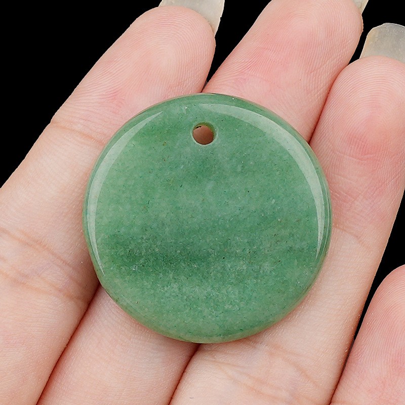 10pcs Mixed Natural Stone 30mm Round Beads Pendants DIY Jewelry Making Healing