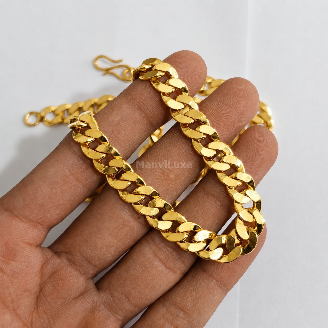 20″Premium Gold Filled Heavy Cuban Curb Chain | High Glossy Polish Necklace