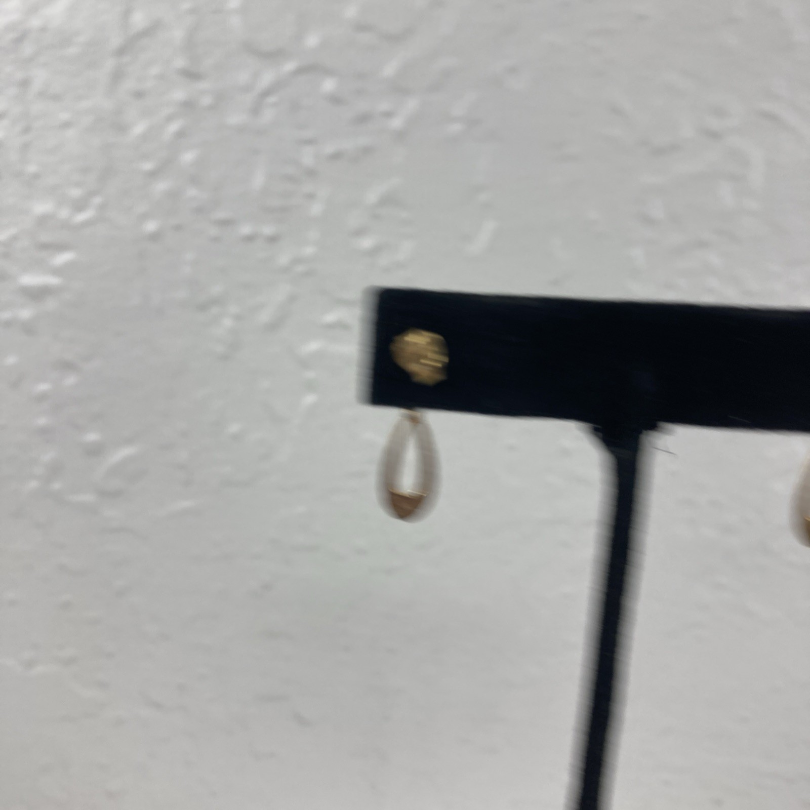 Goldtone Open Teardrop Post Earrings Small 1″ Long Dangle Drop For Pierced Ears