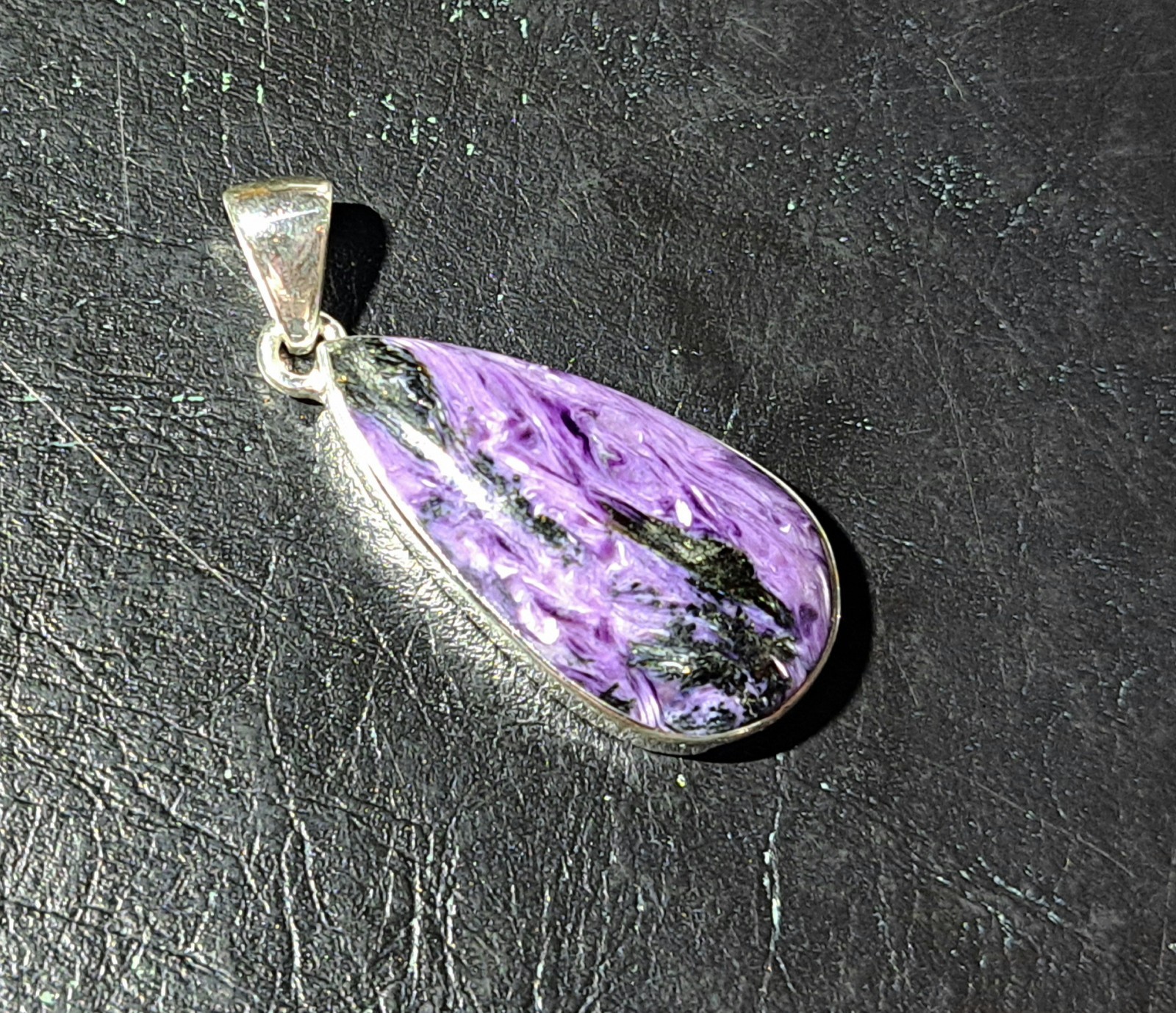 💎💎Top Russian Purple Charoite Solid Silver Pendant💎💎