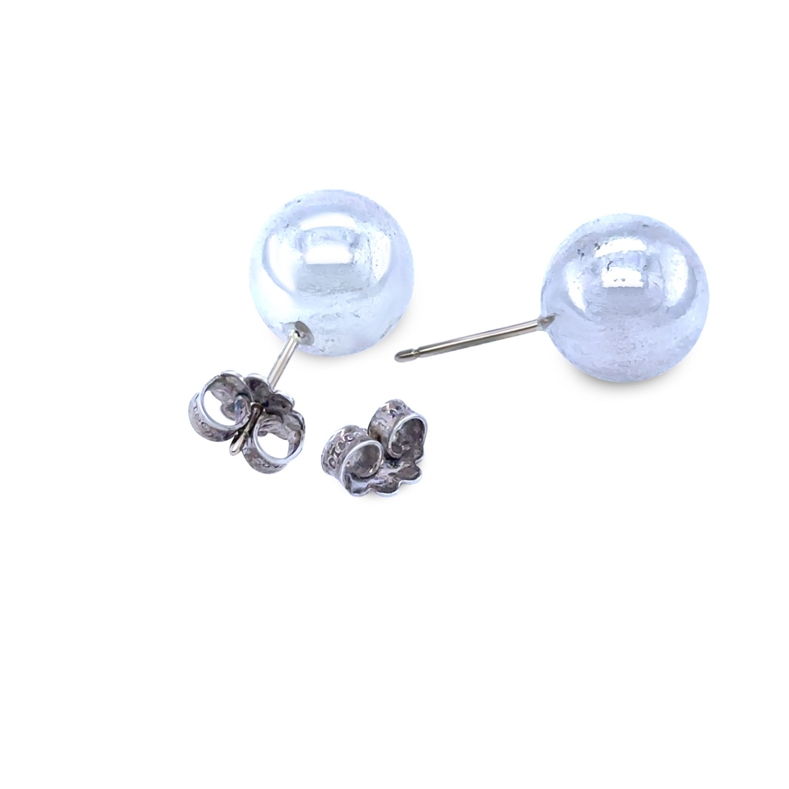 Authentic Tiffany & Co. Silver Bead Ball Stud Earrings 10mm 4.69g RRP $699*