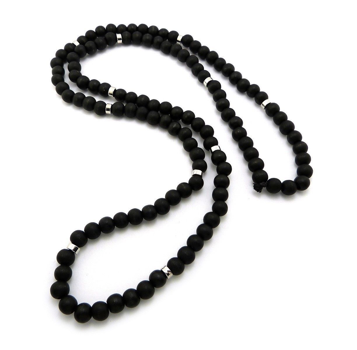 Hip Hop Unique Good Quality Wood w/ 8mm 36″ Wooden Beads Chain Necklace
