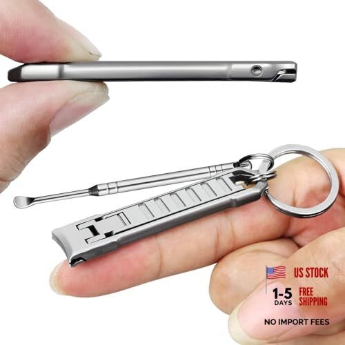 Portable Nail Clippers for Natural Fingernail and Toenails, UItra Thin Set a