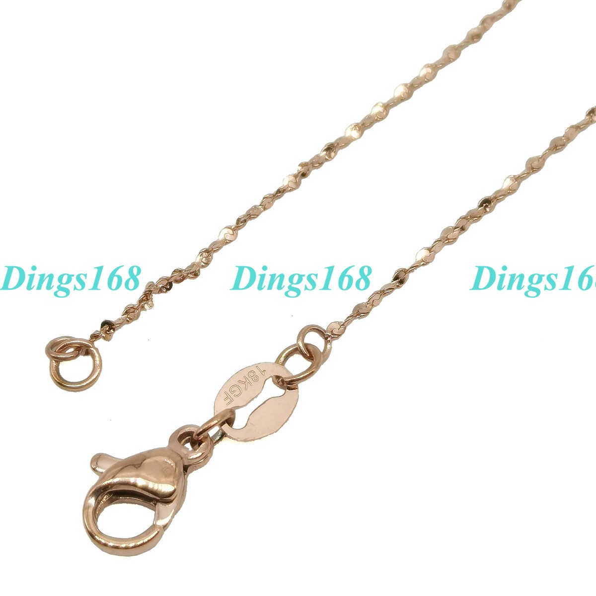 Designer Inspired Solid 18K Rose Gold Filled 22″ Thin Starry Chain Necklace X127