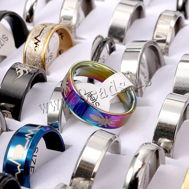 100 X Men’s women’s Fashion Ring Wholesale Bulk Lot Mixed Stainless Steel Rings